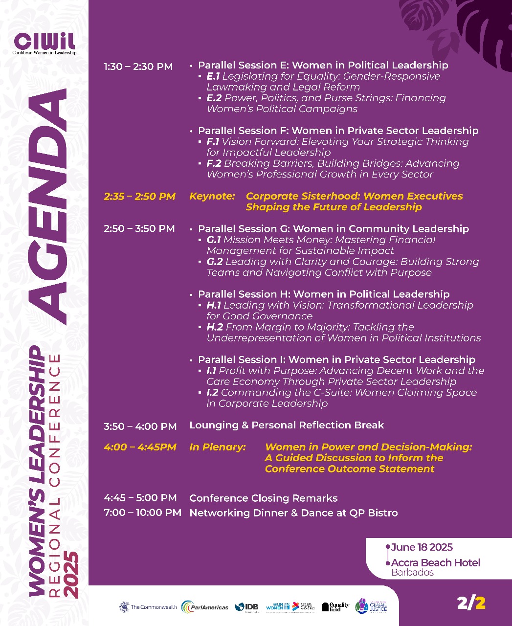 Updated Conference Agenda Page 2